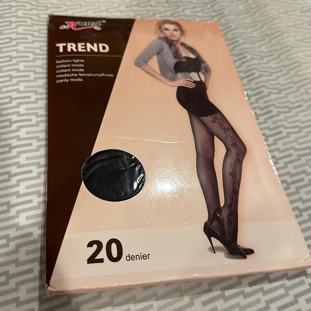 Manzi Trend 20 sheer fashion patterned tights pantyhose black